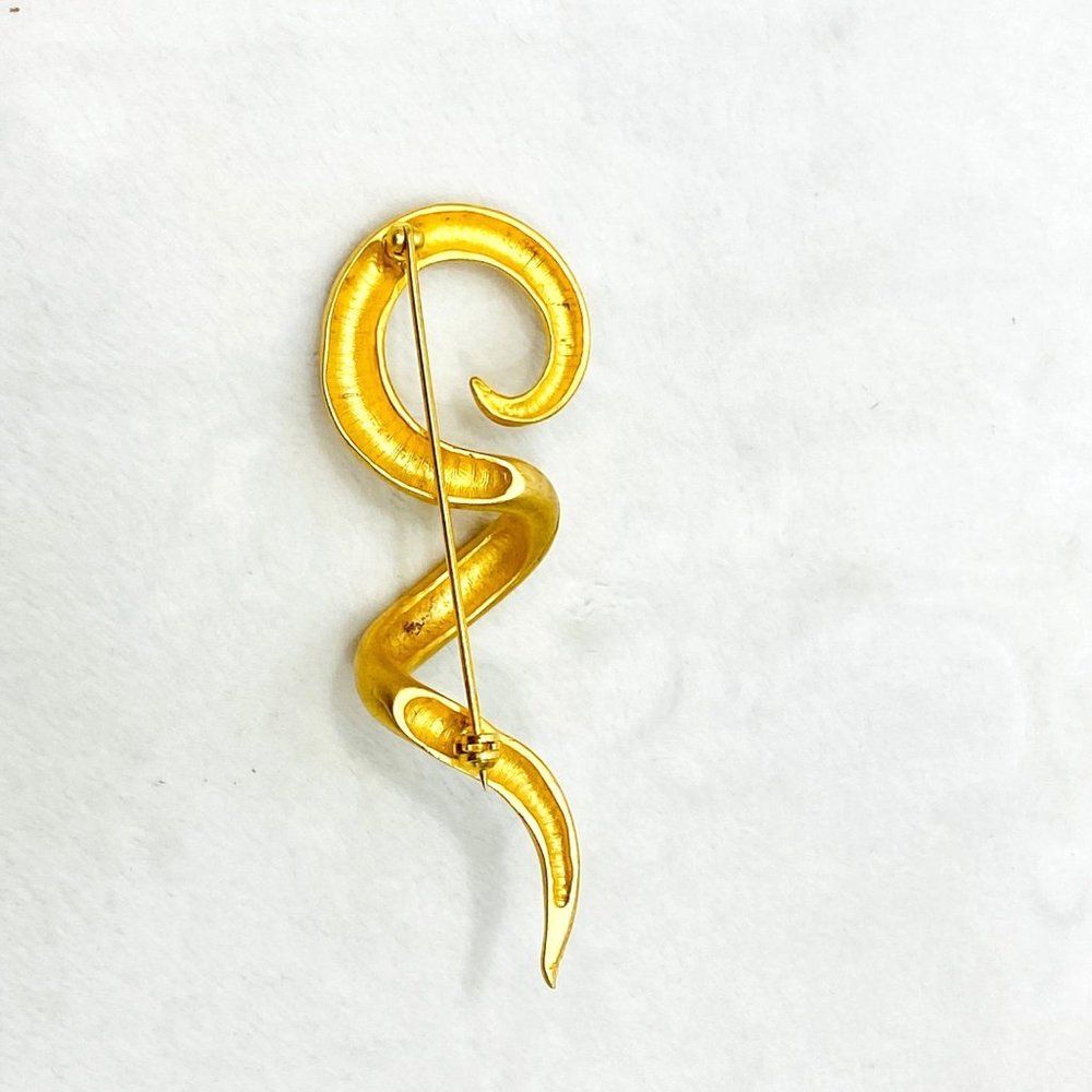 Vintage '80s Dimensional Squiggle Brooch/Pin - Picture 4 of 4